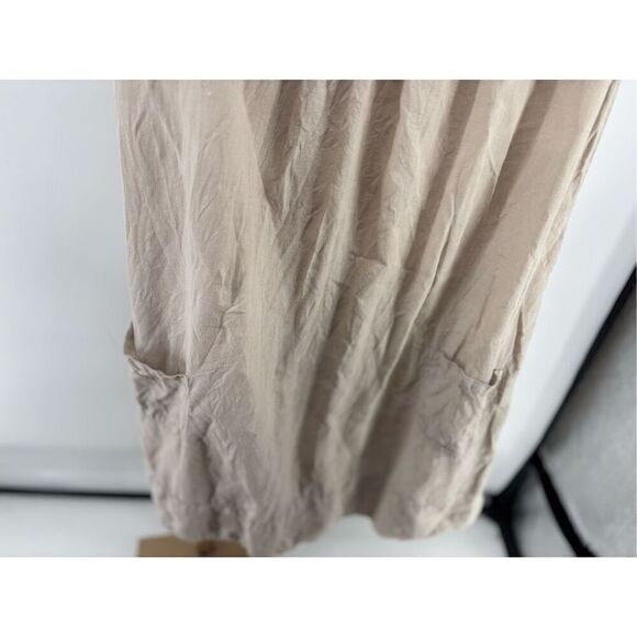 Hartford 100% Linen  Tan Sleeveless Dress Pockets Size 6 - Picture 6 of 10
